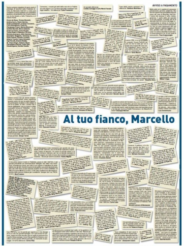 La pagina acquistata dagli amici di Dell'Utri e pubblicata dal Corriere della Sera